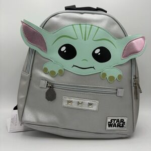 Bioworld Mini Backpack Grogu The Child Mandalorian Silver New NWT Silver Disney